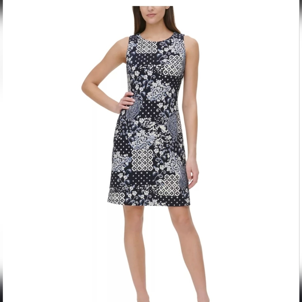 Tommy Hilfiger Women's Bali Patchwork Sheath Dress